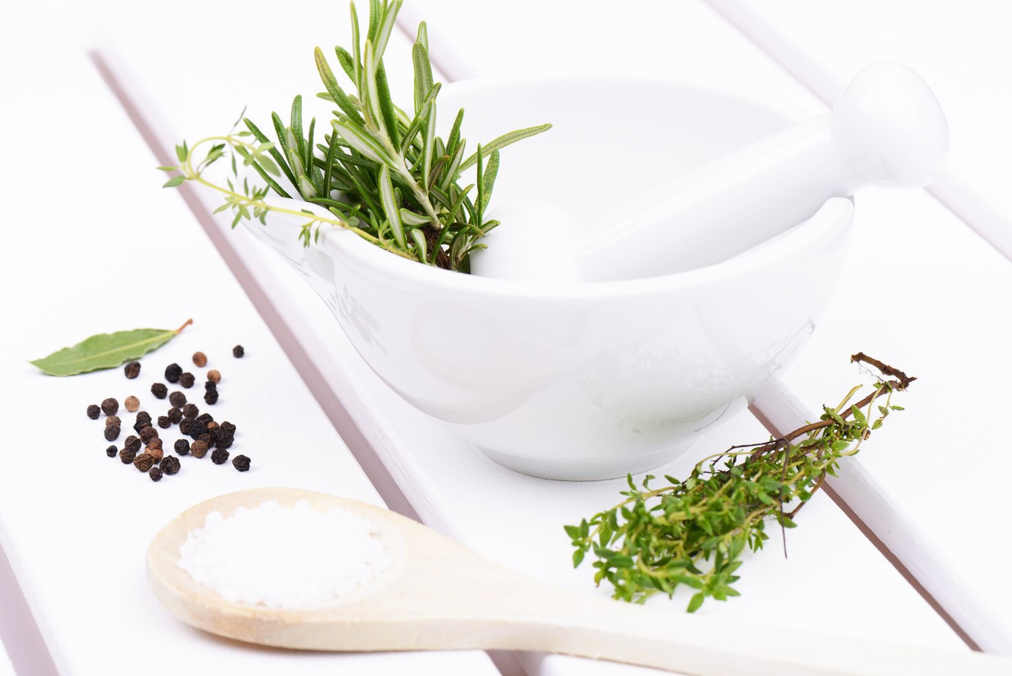 Rosemary, Thyme, salt and pepper